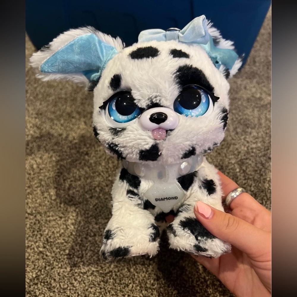 Spin Master Present Pets DIAMOND DALMATION Fancy Puppy Interactive Plush Pet Toy